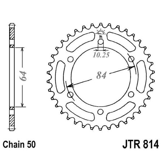 Reťazová rozeta JT JTR 814-45 45T, 530